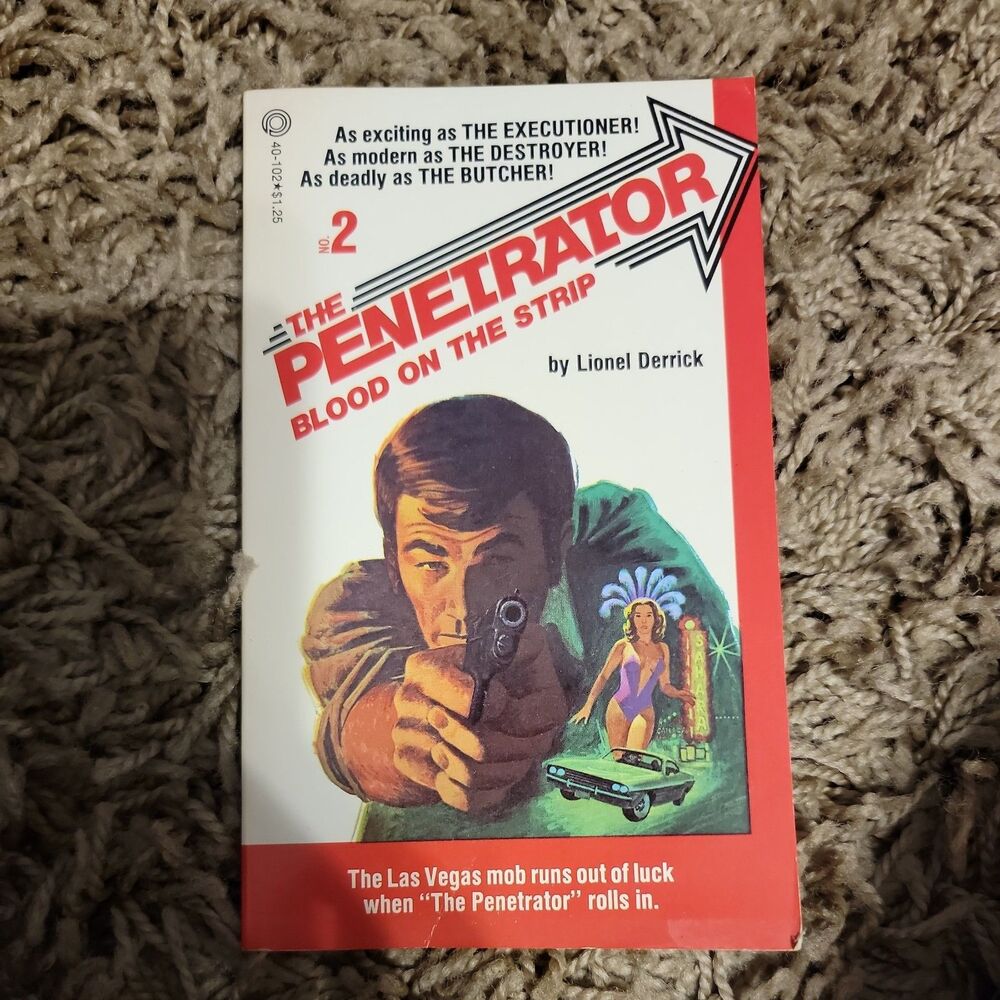 Vintage 1979 Paperback THE PENETRATOR: Blood On The Strip # 2 Lionel Derrick